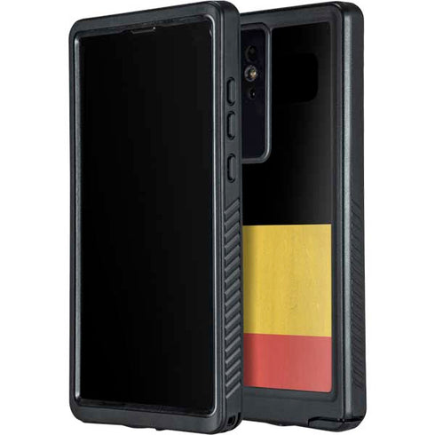 Belgium Flag Distressed Galaxy S24 Ultra Waterproof Case